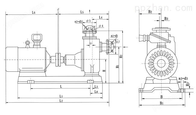 自吸式离心油泵安装结构图